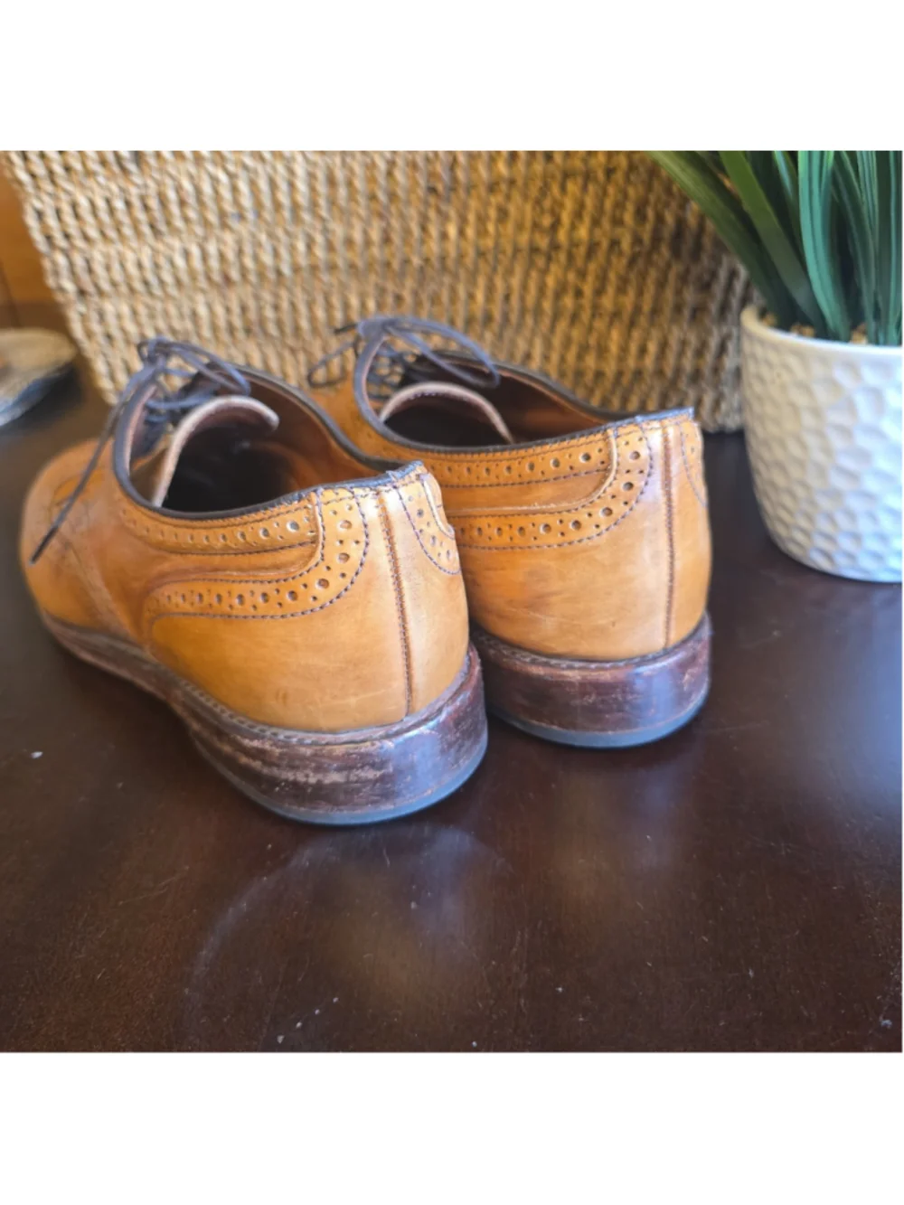 Allen Edmonds Lombard - Walnut Wingtip Derby 9752 Sz 11.5 D